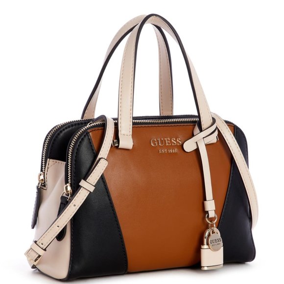 Guess Handbags - GUESS SHAWNA SMALL FAUX-LEATHER CALI SATCHEL